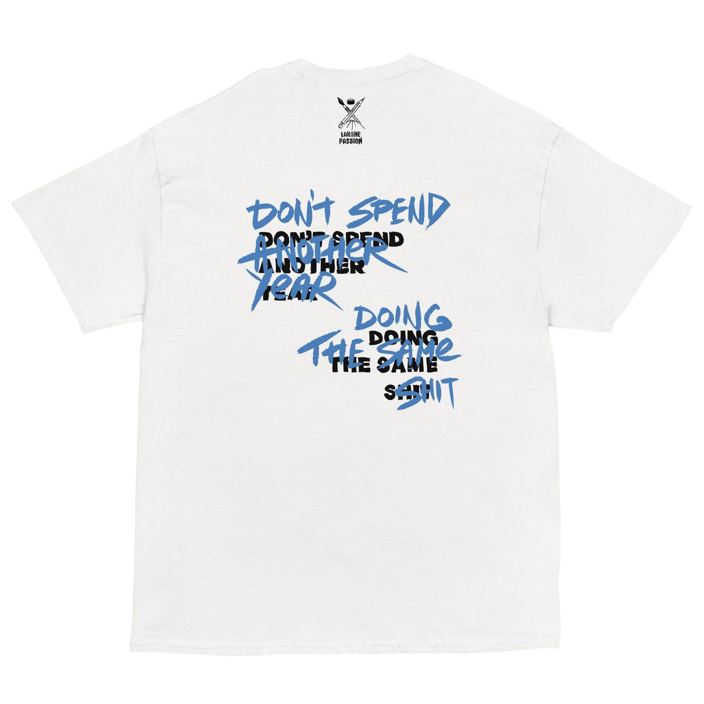 White T-Shirt With Blue “GHETTO GAMES” Design