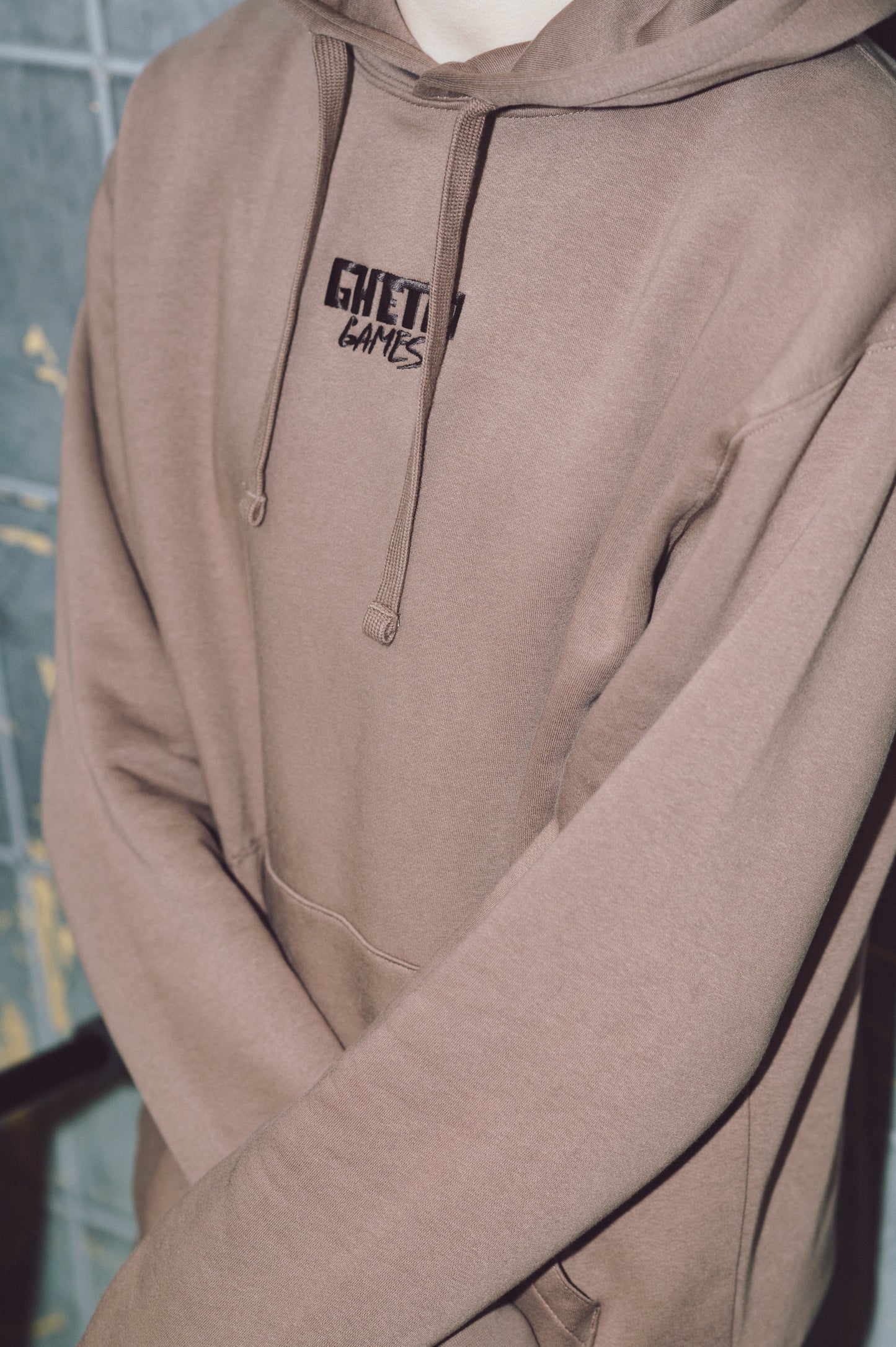 Mocha Power Ghetto Games Hoodie