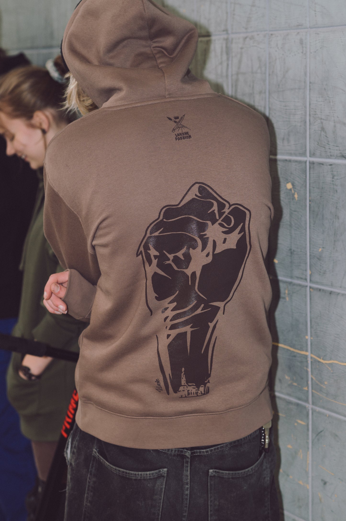 Mocha Power Ghetto Games Hoodie