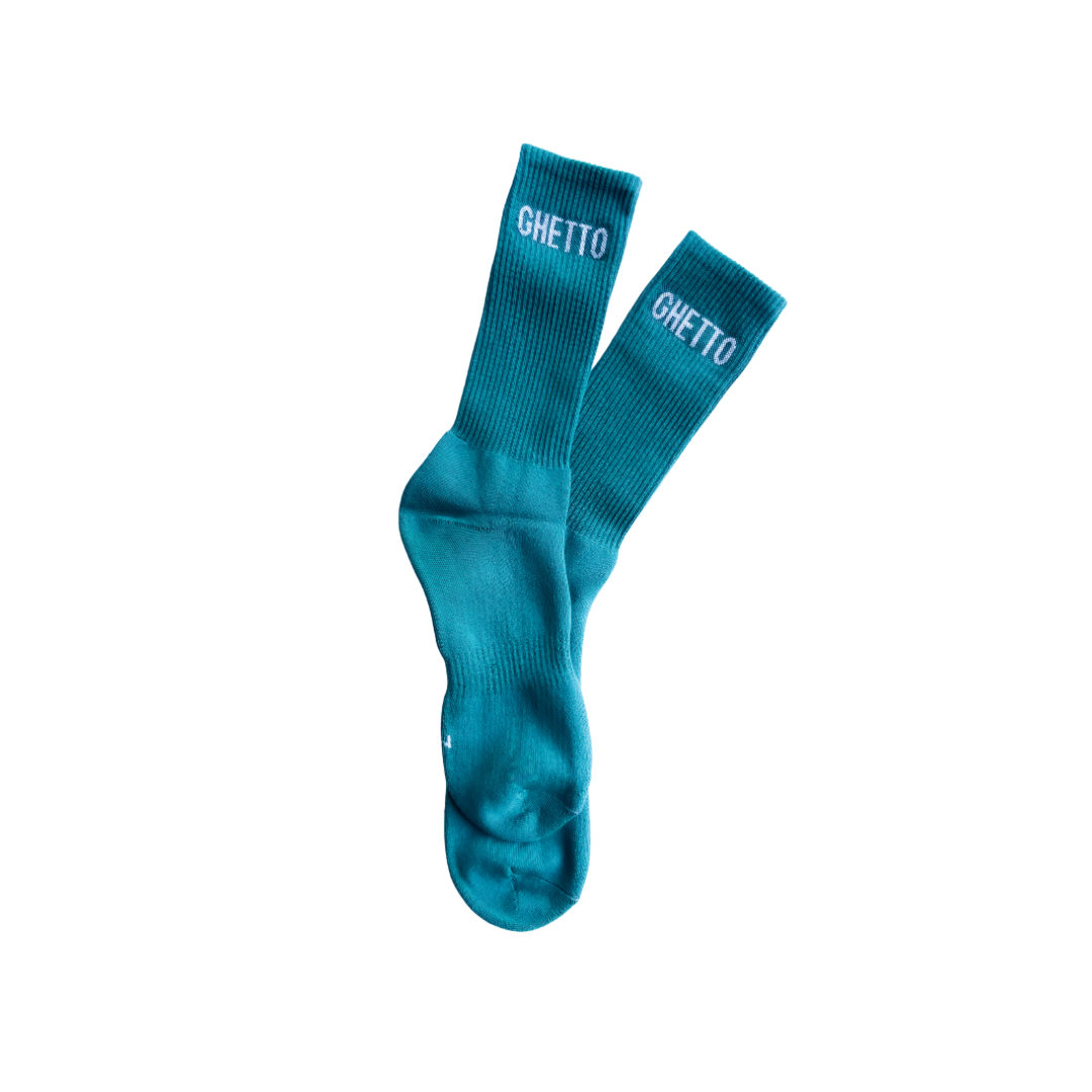 DARK GREEN/WHITE Ghetto Socks