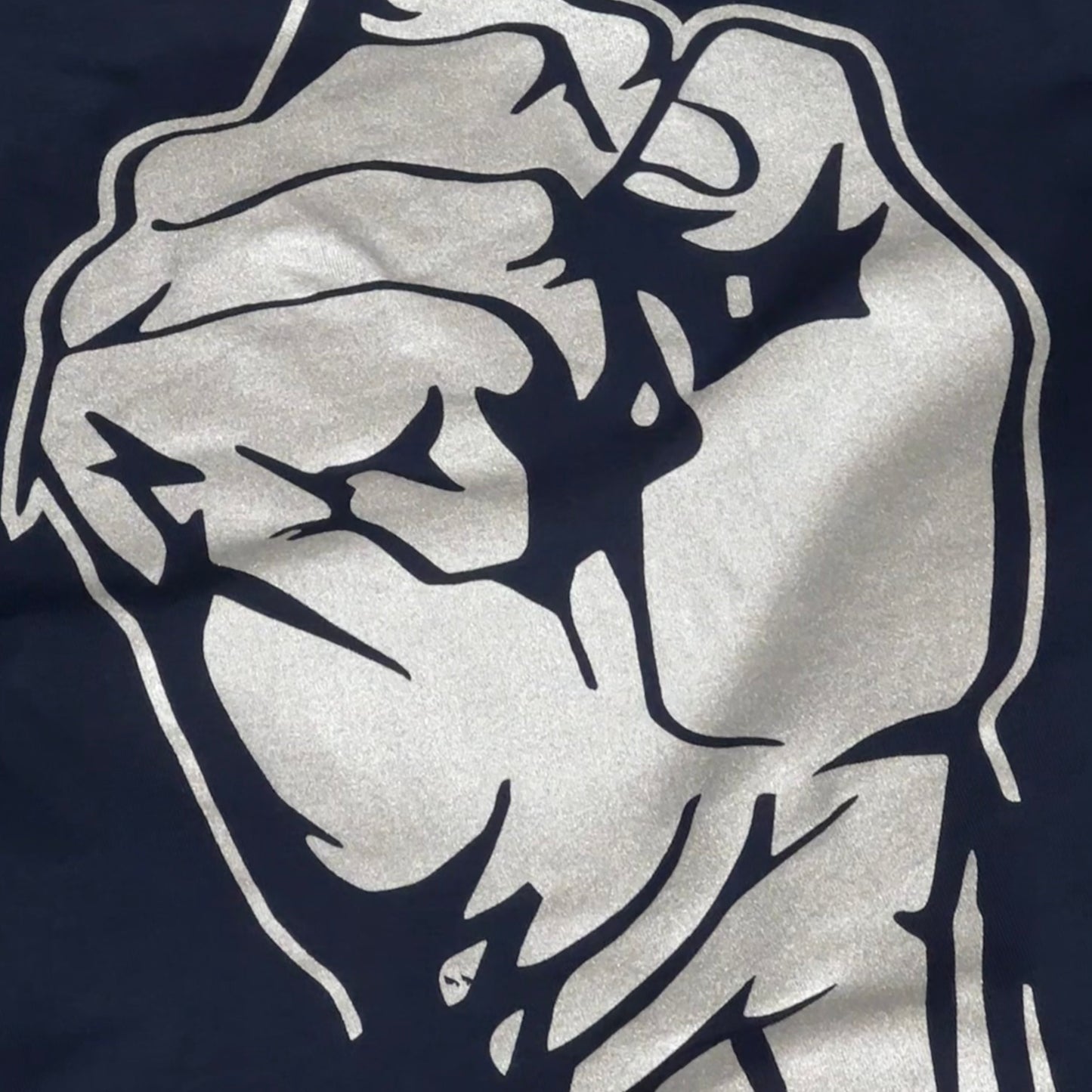 Blue Ghetto Games and Glittery Power Fist tee