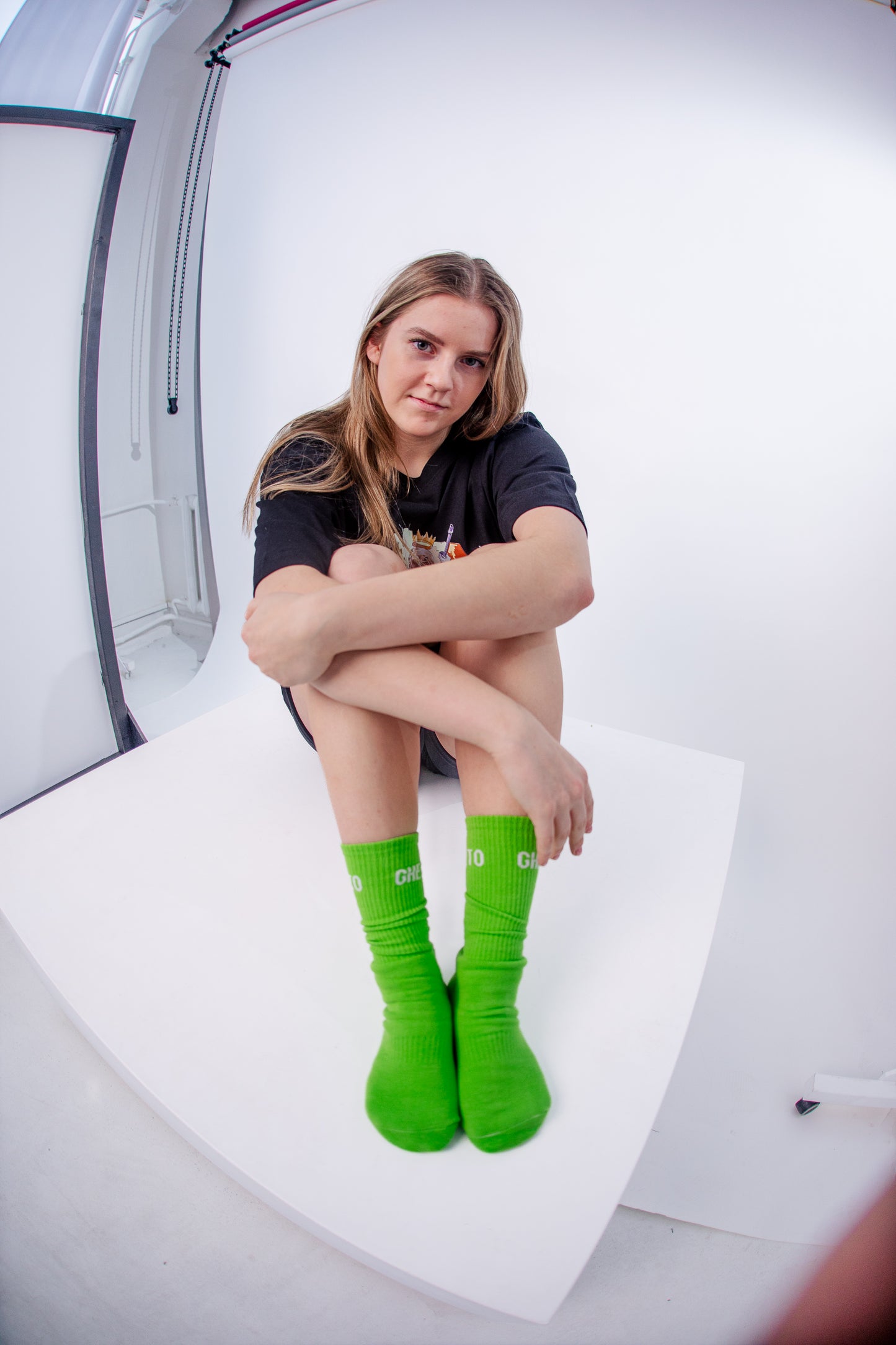GREEN/WHITE Ghetto Socks