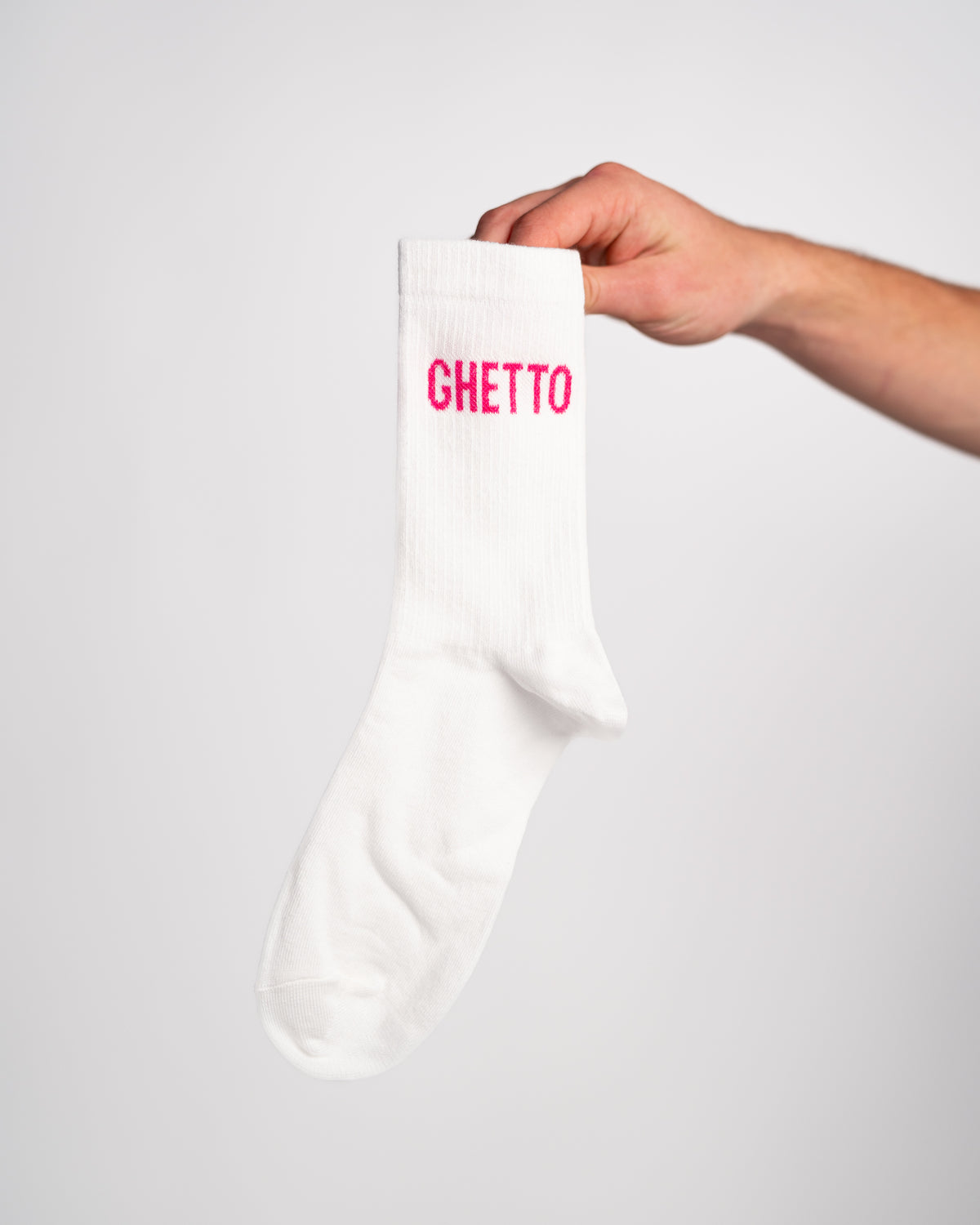 WHITE/PINK Ghetto Lady Socks