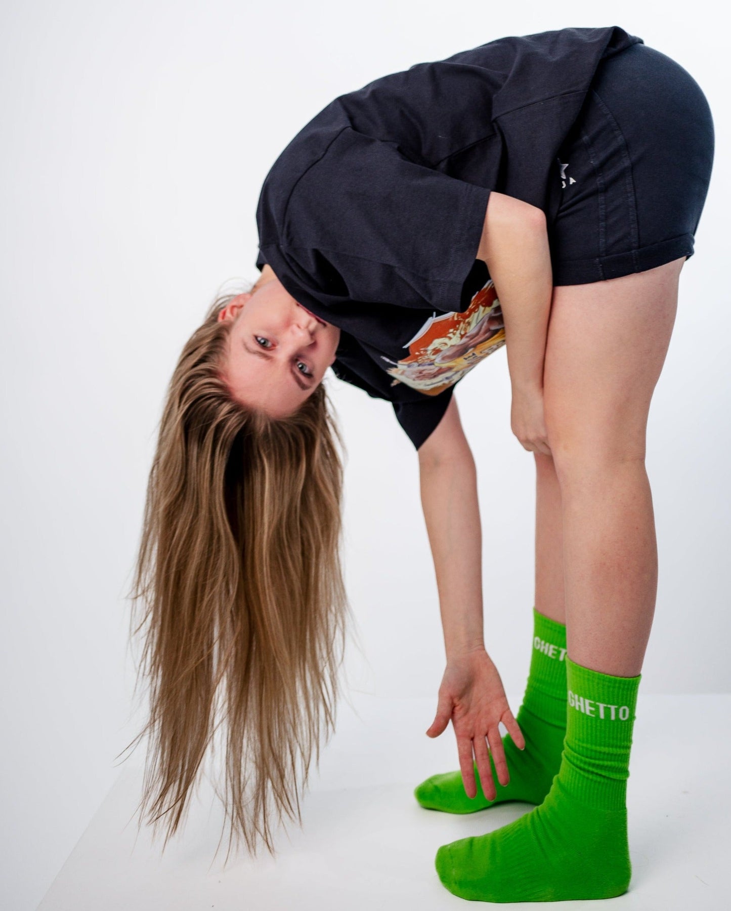 GREEN/WHITE Ghetto Socks