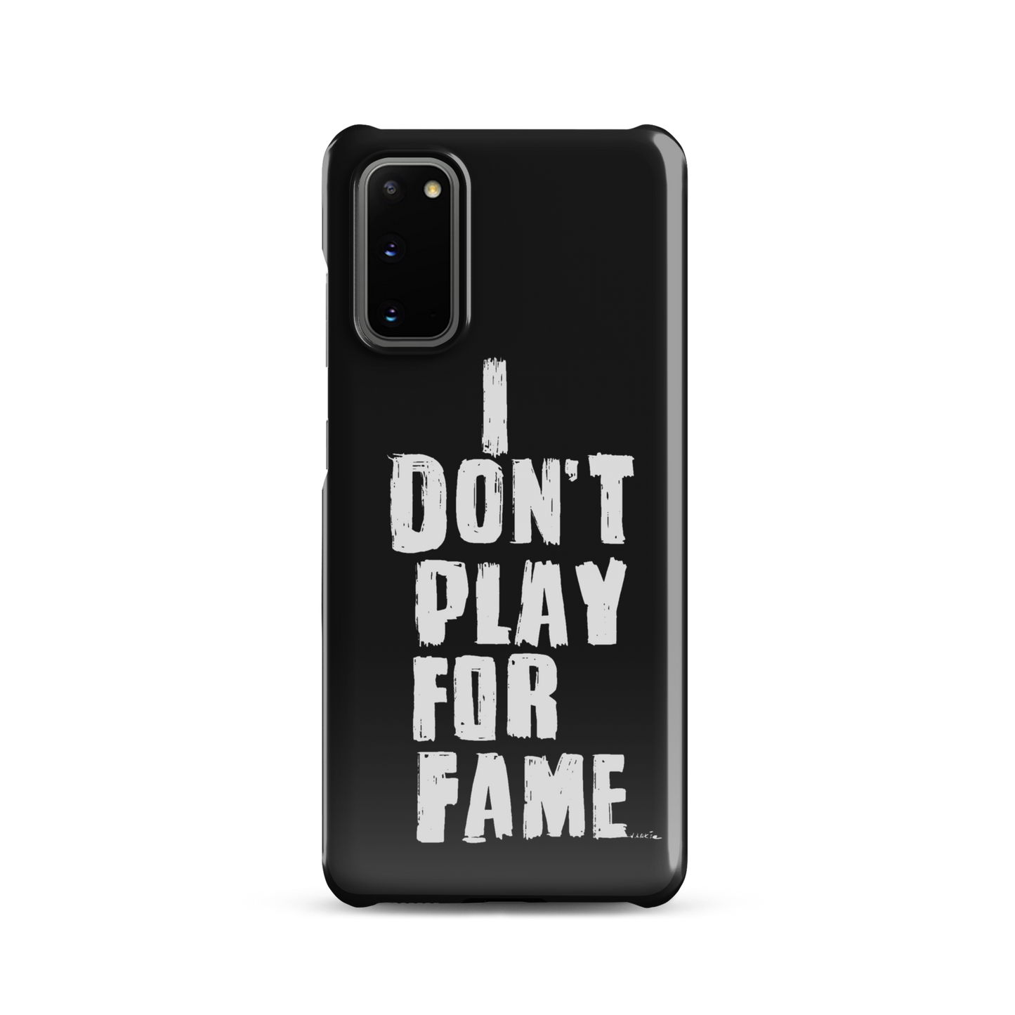 "I DON'T PLAY FOR FAME..." by Lakshe. Black snap case for Samsung®