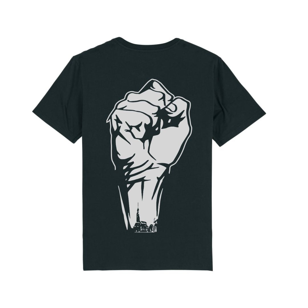Ghetto Games and Glittery Power Fist tee