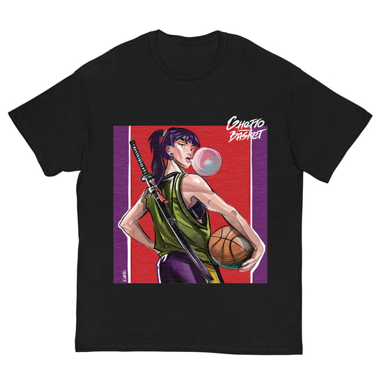 Ghetto Basket Samurai Girl T-shirt