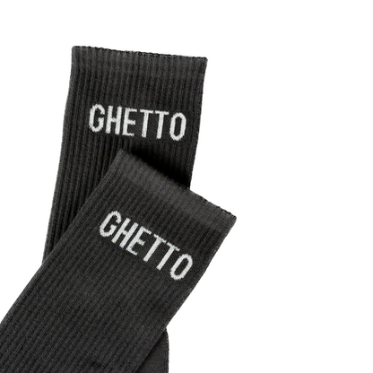 GREY/WHITE Ghetto Socks