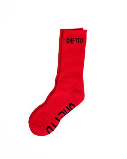 RED/BLACK Ghetto Socks