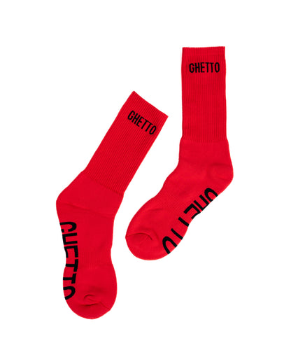 RED/BLACK Ghetto Socks