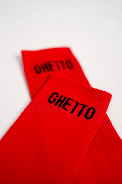 RED/BLACK Ghetto Socks