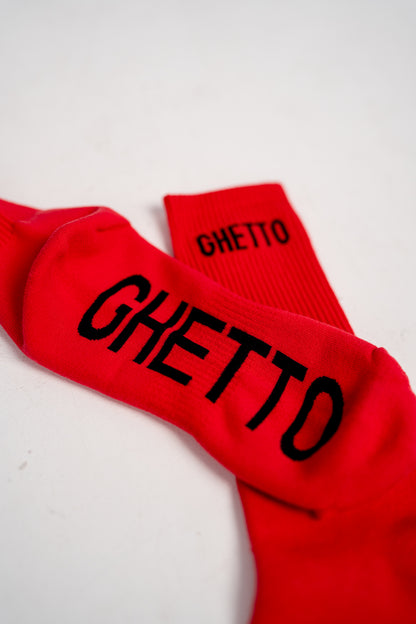 RED/BLACK Ghetto Socks