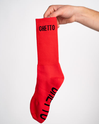 RED/BLACK Ghetto Socks