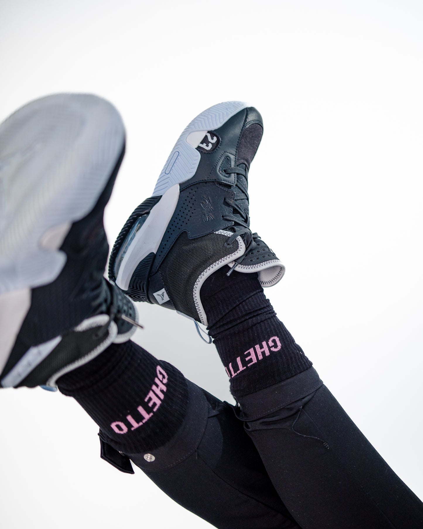 BLACK/PINK Ghetto Socks